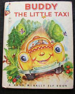BUDDY THE LITTLE TAXI Vintage Elf Book Alf Evers 1961  