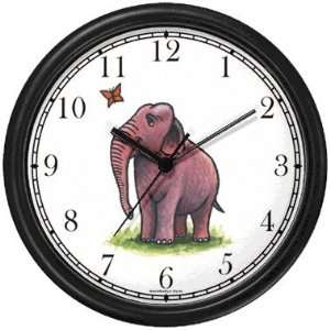   Cartoon   JP Animal Wall Clock by WatchBuddy Timepieces (Black Frame