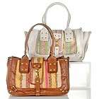 Ipa Nima Striped Jaquard Tote Bag w/Leather Detail ~ TAN Color ~New w 