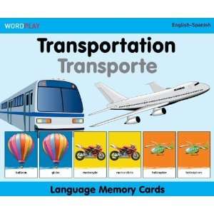  WordPlay Language Memory Cards Transportation (English Spanish 