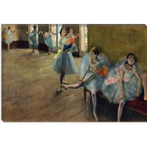  Dancers by Rail by Edgar Degas Canvas Painting 