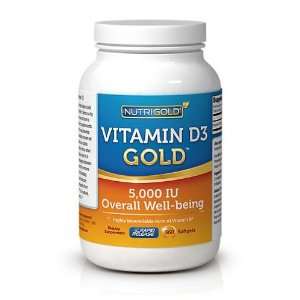  Nutrigold Vitamin D 3 Gold   Bone Health   5000 IU 360 