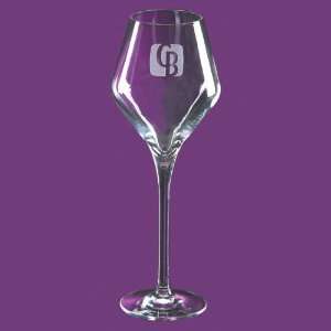   Set of two full lead crystal 13 ounce wine glasses.