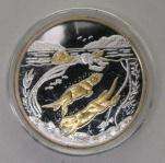 Alaska Mint Medallion 1Oz Silver Sea Otters Gold Relief Coin  