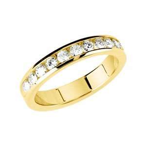  14k Yellow Gold Moissanite Anniv. Band Ring Sz 6  2.25mm 