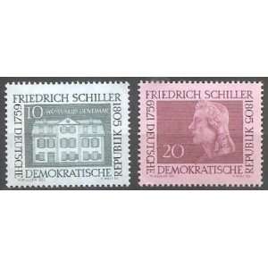   Stamp GermanyDDR Sc A153 Schillers Home 200th Anniv 