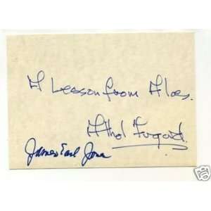  Athol Fugard & James Earl Jones Rare Signed Autograph 
