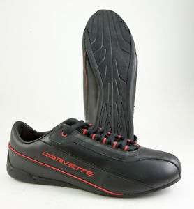 GM CORVETTE DRIVING SHOES, GLOVE LEATHER UPPERS BLACK  