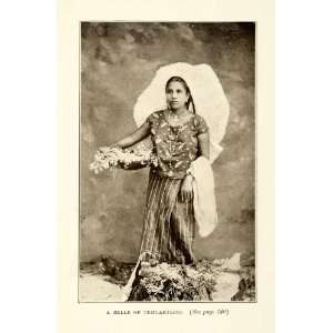 1908 Print Mexico Tehuana Tehuantepec Belle Huepil Lace 