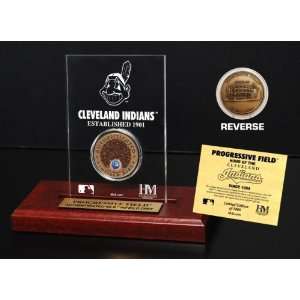 Progressive Field Infield Dirt Coin Etched Acrylic