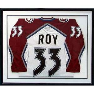  Patrick Roy Colorado Avalanche Framed Autographed White 