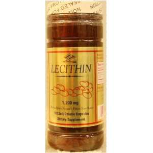  Lecithin 100 Soft Galatin Capsules, 1200 Mg Health 
