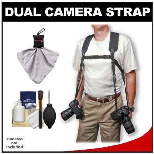 OP/TECH Dual Camera & Binoculars Black Strap Harness 