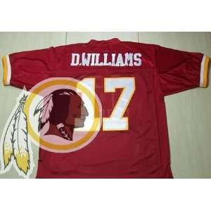 Williams Redskins Jersey #17 Red Throwback Authentic Football 
