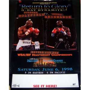  Holyfield Vs Akinwande 1998 Boxing Poster (Sports 