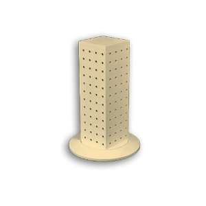   Sided Revolving Pegboard Counter Display, Almond