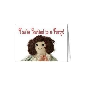 Rag Doll, Party Invite Card