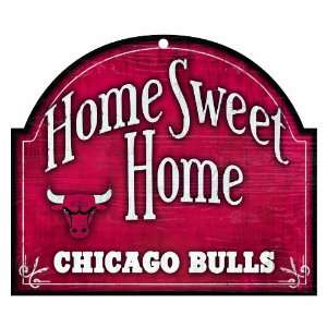  NBA Chicago Bulls 11 by 9 Wood Home Sweet Home Sign 