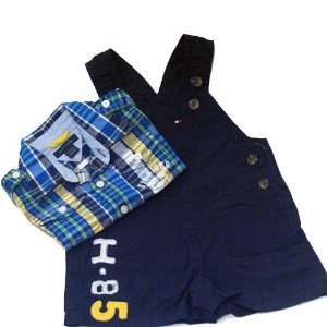  Tommy Hilfiger Infant Harlan Plaid Shirt SS and Blue 