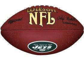 NEW YORK JETS LEATHER NFL GAME FOOTBALL COLOR LOGO  