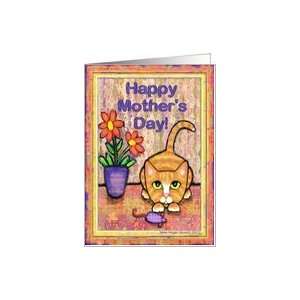  Ginger Tabby Cat Mothers Day Card Card Health & Personal 