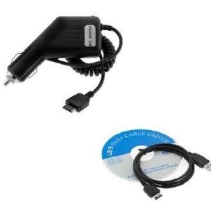  USB Data Cable + Rapid Car Charger for Verizon Samsung 