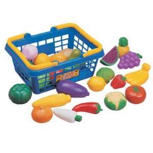 Fruit and Vegetable Basket Pretend Play Toy Foods for Childrens 