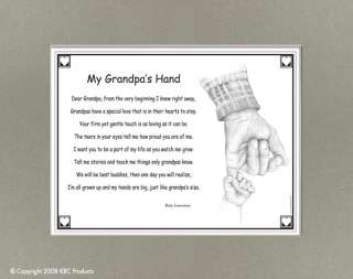 My Grandpas Hand   Matted Print Poetry  
