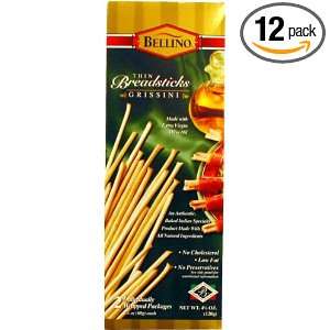 Bellino Breadsticks, 6 Ounce Boxes (Pack of 12)  Grocery 