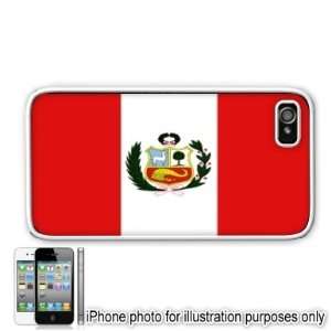  Peru Peruvian Flag Apple Iphone 4 4s Case Cover White 