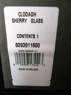 WATERFORD CRYSTAL CLODAGH SHERRY GLASS NEW BOXED BNIB  