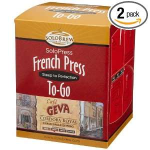 French Press To Go SoloPress, Cafe Geva Cordoba Royal Coffee, Rich, 8 