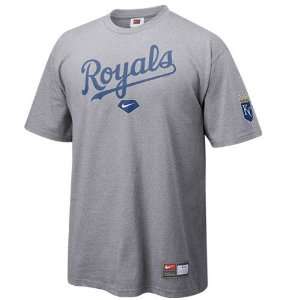  Nike Kansas City Royals Ash Practice T shirt Sports 