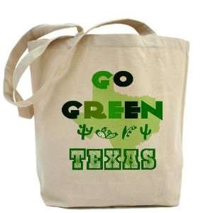  Go Green Texas Reusable Canvas Cool Tote Bag by  