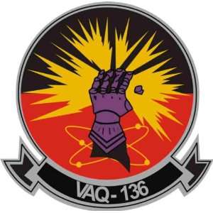  US Navy VAQ 136 The Gauntlets Squadron Decal Sticker 3.8 