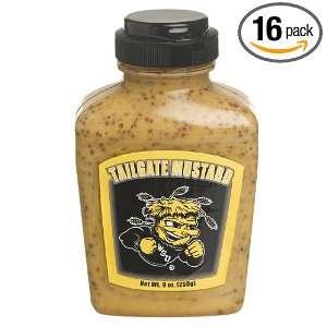 Tailgate Mustard Wichita State University, 9 Ounce Jars (Pack of 16)
