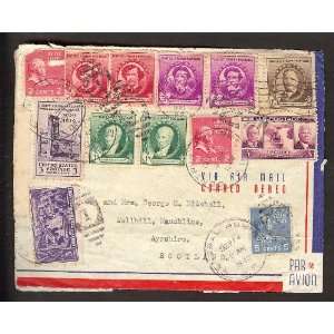  Central Aquire 1940 Via Air Mail Cover Used, Airmail 