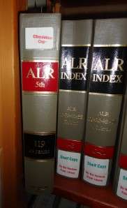 American Law Reports Annotated 5th ALR Volumes Vol. 1 119 Legal 