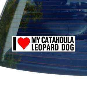  I Love Heart My CATAHOULA LEOPARD DOG   Dog Breed   Window 