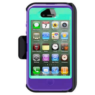 Apple iPhone 4S OtterBox Defender Case Purple on Teal New in Bulk 