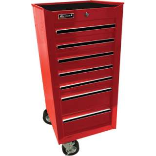 Homak 17in Pro Series 7 Drawer Side Cabinet  Red, # RD08041071  