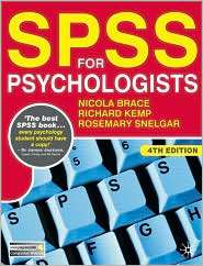 SPSS for Psychologists, Fourth Edition, (0415804949), Nicola Brace 