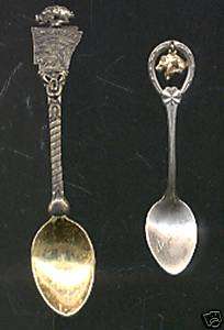Two Arkansas Razorback Collectible Souvenir Spoons  