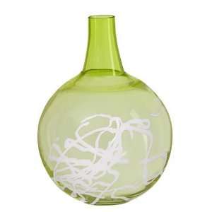  Kosta Boda Scribble Vase, Lime
