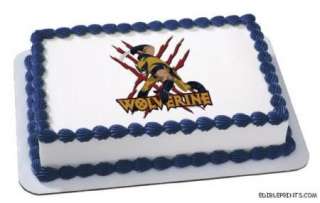 Wolverine & X Men Slash Edible Image Icing Cake Topper  