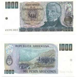   Argentina ND (1984) 1000 Pesos Argentinos, Pick 317b 