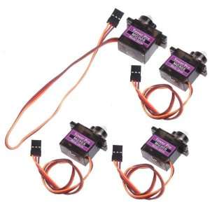  4pcs MG90S Gear Micro Servo for RC Helicopter Plane Boat 