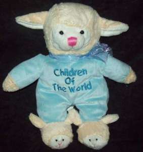 Blue Dan Dee CHILDREN OF THE WORLD Lamb Sheep Plush Toy  