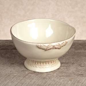  GG Collection Cream Ceramic Grazia Serving Bowl