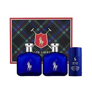 Ralph Lauren Polo Blue Cologne Gift Set for Men 4.2 oz Eau De Toilette 